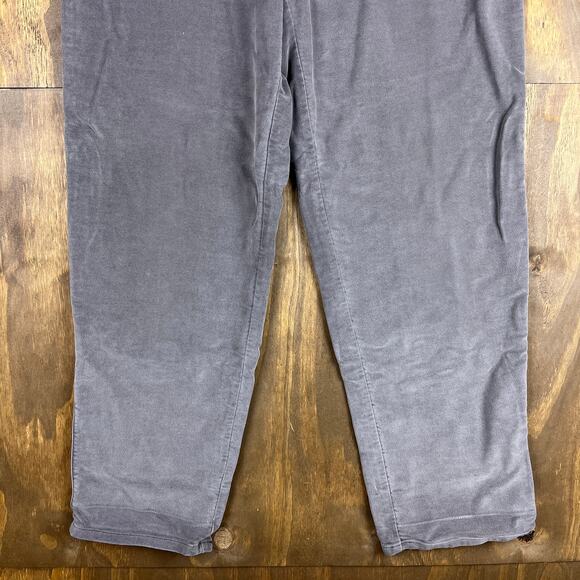 LL Bean Womens Pants Gray Super Soft Corduroy Barrel Fit High Rise Stretch 12 - Picture 3 of 11